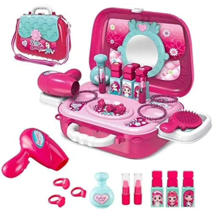 SDMAX-Pink-Vanity-Dressing-Table-Mini-Carry-5
