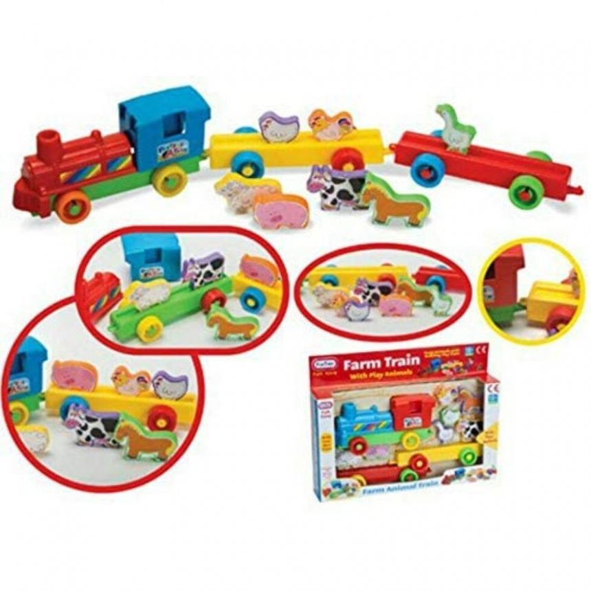 Push Along Toy Train Build Your Own Farm Train Set Wholesale