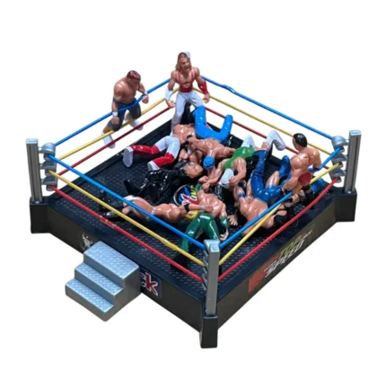 Mini WWE Wrestling Ring Toys With 12 figures Set