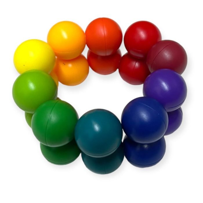 Stress Relief Puzzle beaded modeling ball Rainbow colored small size ball 2CM sdmax 5