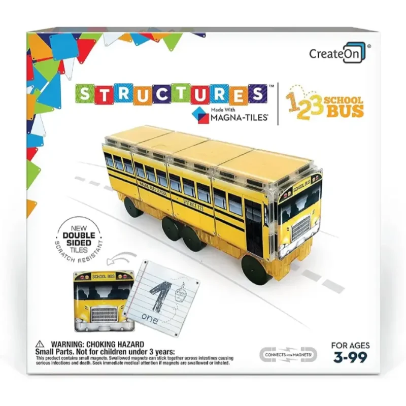 magna tiles school bus