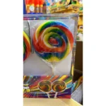 Giant Rainbow Swirl Lollipops