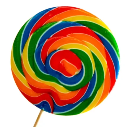 Giant Rainbow Swirl Lollipops
