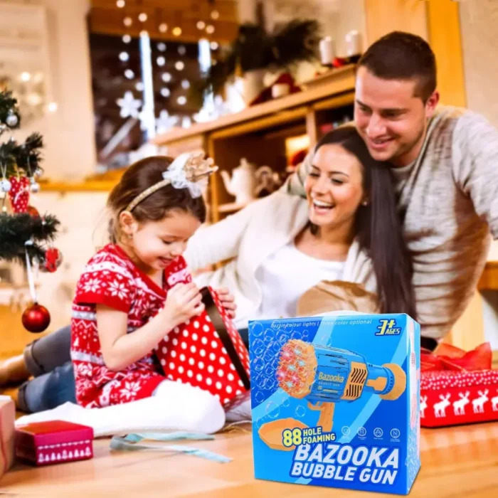 Bazooka Bubble Gun for Kids – 69 Holes Bubble Blaster with LED Lights | SDMAX - Image 5