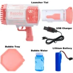 Rechargeable bubble shooter toy for kids at sdmax
