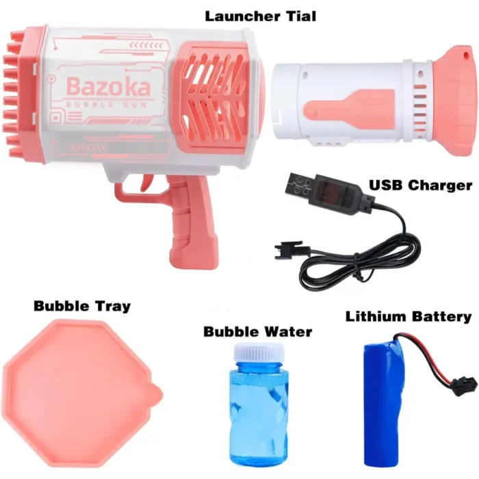 Rechargeable bubble shooter toy for kids at sdmax