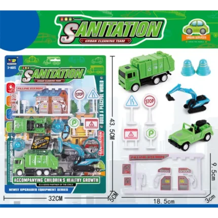 Kids Sanitation Vehicle Playset
