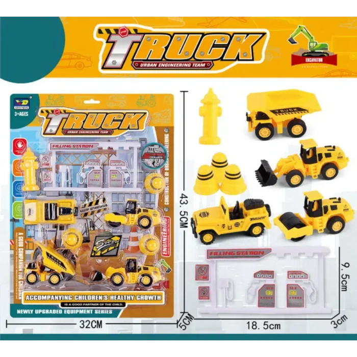 Construction Truck Toy Set