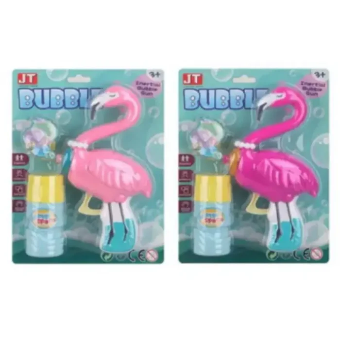 Battery-operated flamingo bubble gun,