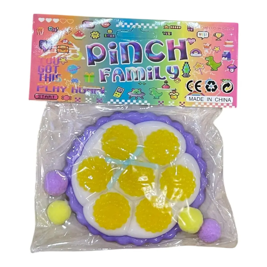 Cheese cake taba Squishy with pompom Cheese cake taba Squishy with pompom