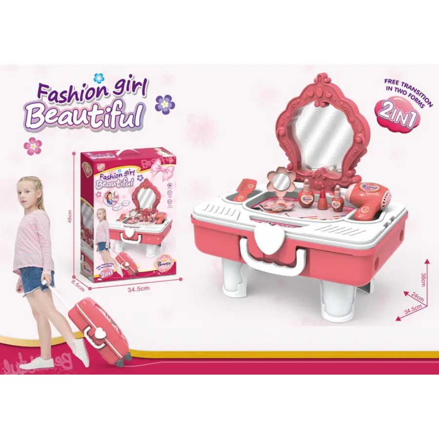 6610-1 2-in-1 Pretend Play Beauty Makeup Set