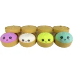 Mystery Dumpling Bun Squishy – Deluxe MIXED PLAIN COLOURS 12-Piece Sensory Set 10cm - Image 2