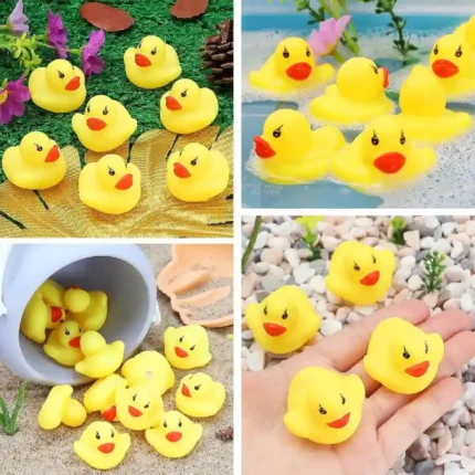 Mini Yellow Rubber Duck Bath Toy Set for Kids & Babies – Water Toys