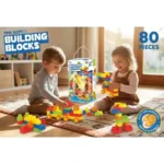 TPR Soft Building Blocks Toy Set – 80 PCS Educational Construction Blocks for Kids | SDMAX TOYS WHOLESALER