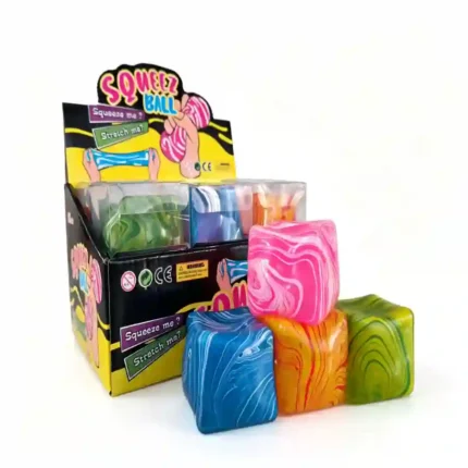 Squeez Ball Marble Cube Stress Toy – Soft Squishy Sensory Fidget Cube | SDMAX TOYS WHOLESALER