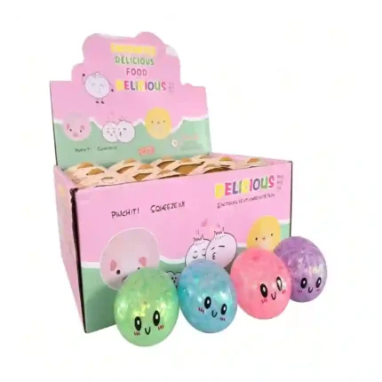 Cute Glitter Squishy Stress Ball Toy – Soft Squeeze Sensory Ball for Kids | SDMAX Toys Wholesaler