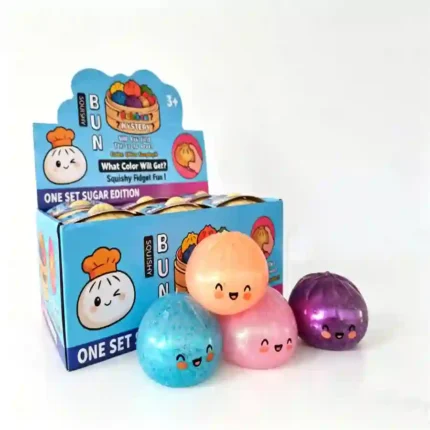 Mystery Bun Squishy Fidget Toy – Cute Glitter Stress Relief Sensory Squeeze Bun | SDMAX Toys Wholesaler