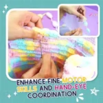 DIY Pom Pom Bag Craft Kit with colourful pom pom yarn, bunny decoration, pearl handle, chain strap and complete accessories by SDMAX Toys Wholesaler UK