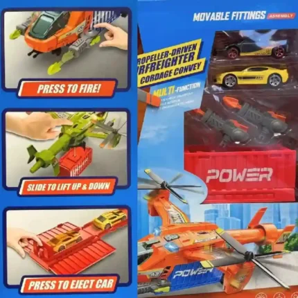 Street Convoy Military Cargo Aircraft Toy with Light, Music & Missile Launcher | SDMAX TOYS WHOLESALER