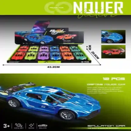 12PCS Die-Cast Police Sports Car Set – Pull Back Racing Cars Display Pack | SDMAX Toys Wholesaler