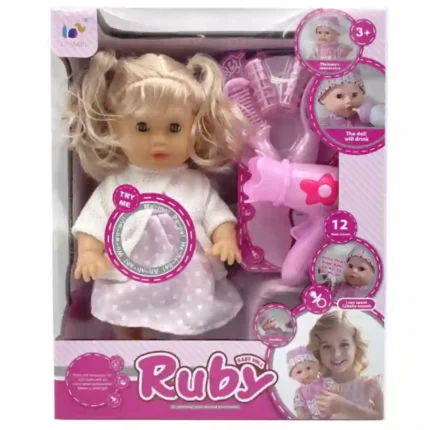 Ruby Talking Baby Doll with Drinking Function & Hair Styling Accessories | SDMAX TOYS WHOLESALER
