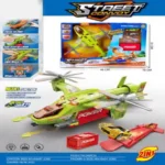 SDMAX Toys Street Convoy Multifunction Die-Cast Transport Aircraft Toy with Launcher Car, Lights, Music & Moving Wings – Wholesale