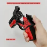 Red and black cowboy-style 8 shot ring cap toy revolver in retail blister packaging by SDMAX Toys Wholesaler UK