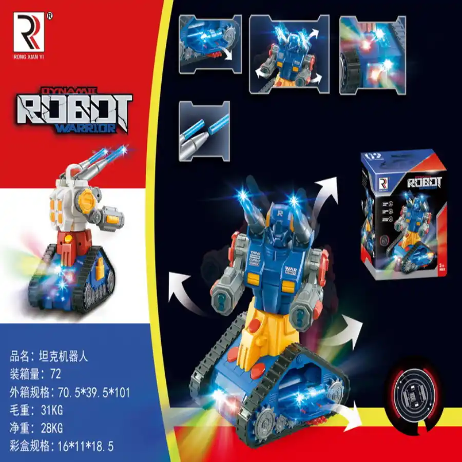 ZR152 Dynamite Robot Warrior Tank Toy – Rotating Action Battle Mecha