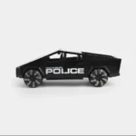Black Police Pickup Truck Toy with LED lights, music, opening doors and rotating wheels in retail packaging by SDMAX Toys Wholesaler UK