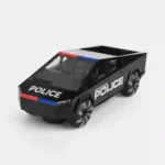 Black Police Pickup Truck Toy with LED lights, music, opening doors and rotating wheels in retail packaging by SDMAX Toys Wholesaler UK