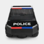 Black Police Pickup Truck Toy with LED lights, music, opening doors and rotating wheels in retail packaging by SDMAX Toys Wholesaler UK