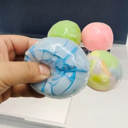 Candy Colour Crispy Ball Squishy slow-rise stress balls in assorted pastel colours, supplied in a 12-piece retail display box by SDMAX Toys Wholesaler.