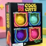 Cool Cats Cat Squishy Sensory Stress Toy in assorted colours with retail window box packaging - Wholesale by SDMAX Toys Wholesaler