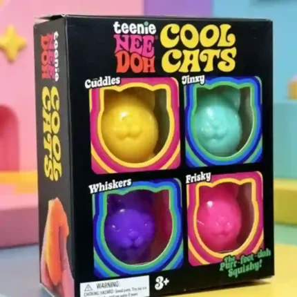 Cool Cats Cat Squishy Sensory Stress Toy in assorted colours with retail window box packaging - Wholesale by SDMAX Toys Wholesaler