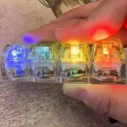LED Light-Up 4-Key Mechanical Keyboard Fidget Toy with Transparent Body and Colourful Click Switches – SDMAX Toys Wholesaler