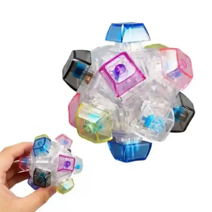 LED Light-Up Mechanical Keyboard Fidget Ball with Transparent Colourful Clicky Switches and RGB Lights – SDMAX Toys Wholesaler