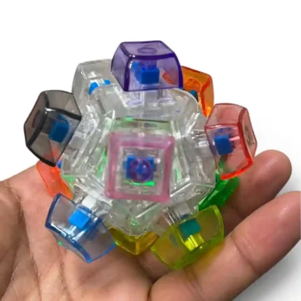 LED Light-Up Mechanical Keyboard Fidget Ball with Transparent Colourful Clicky Switches and RGB Lights – SDMAX Toys Wholesaler