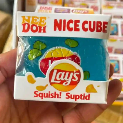 Lays Potato Chips Nice Cube Squishy Stress Toy – Blue Food Inspired Slow Rise Sensory Fidget Toy | SDMAX TOYS WHOLESALER