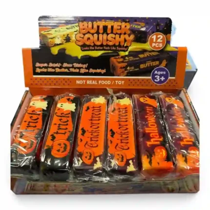 Halloween Butter Stick Squishy Toy – Soft Slow Rising Squeeze Toy | 12 Pieces Display Box | SDMAX Toys Wholesaler
