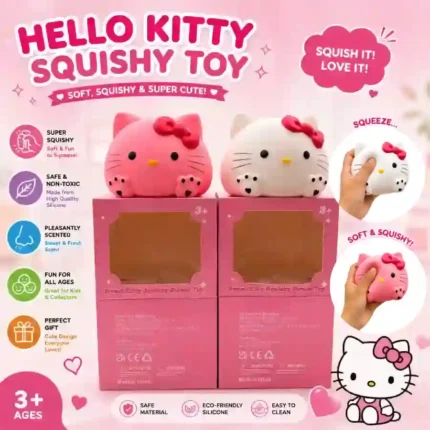 Sweet Kitty Squishy Stress Toy in pink and white retail boxes – SDMAX Toys Wholesaler