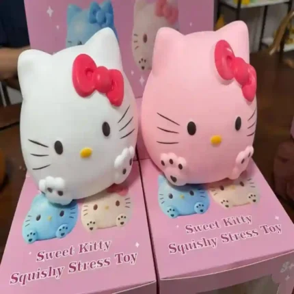 Sweet Kitty Squishy Stress Toy in pink and white retail boxes – SDMAX Toys Wholesaler