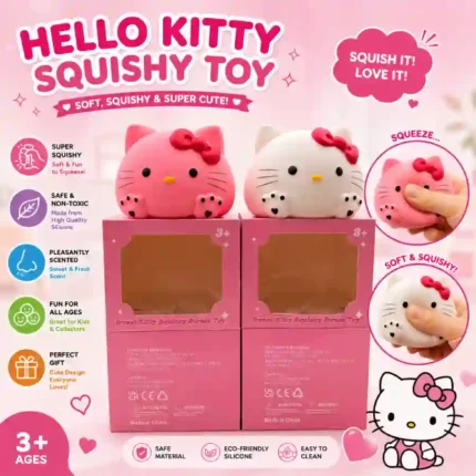 Sweet Kitty Squishy Stress Toy in pink and white retail boxes – SDMAX Toys Wholesaler