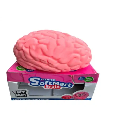 Pink scented brain squishy toy in retail display packaging – SDMAX Toys Wholesaler