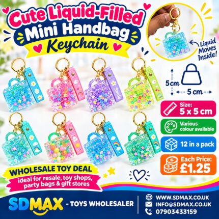 Cute Liquid-Filled Mini Handbag Keychain | Wholesale Shaker Bag Charm