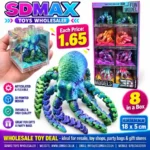 3D printed flexible octopus fidget toy wholesale from SDMAX Toys Wholesaler