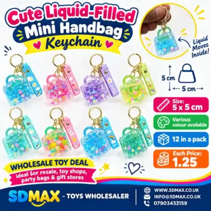 Cute Liquid-Filled Mini Handbag Keychain | Wholesale Shaker Bag Charm