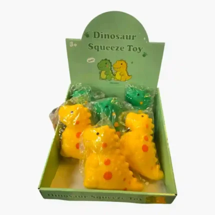 Dinosaur Squeeze Toy 16x16cm in green and yellow – SDMAX Toys Wholesaler