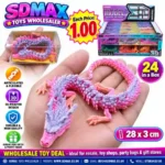 3D printed flexible dragon toy in display box from SDMAX Toys Wholesaler