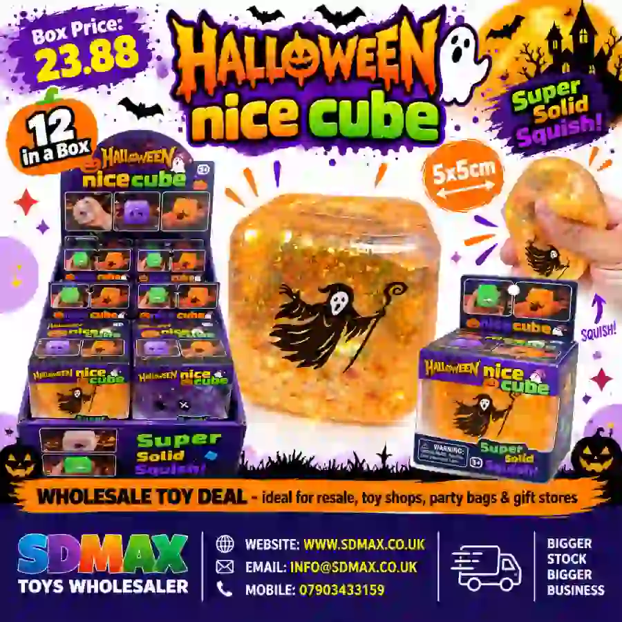 Halloween Nice Cube Super Solid Squishy Toy 5×5cm – Glitter Ghost Fidget Stress Relief Toy Halloween Nice Cube Super Solid Squishy Toy 5×5cm – Glitter Ghost Fidget Stress Relief Toy