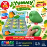 Mango squeeze toy 7x6cm, 12 pieces wholesale box by SDMAX Toys Wholesaler